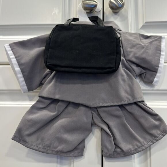 Teddy Bear Grey Suit with red tie & suit case. By MFB Teddy Bears Inc. NWT - Picture 5 of 7